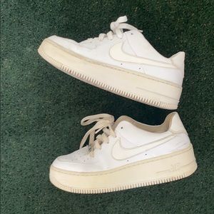 White Nike Air Force 1 sneakers